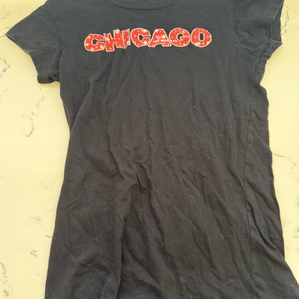 Chic Black Tee with Red Graphic